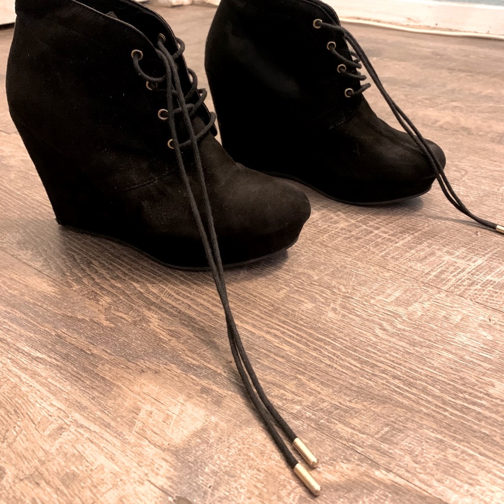 Suede heel boots โจ - Picture 3 of 5